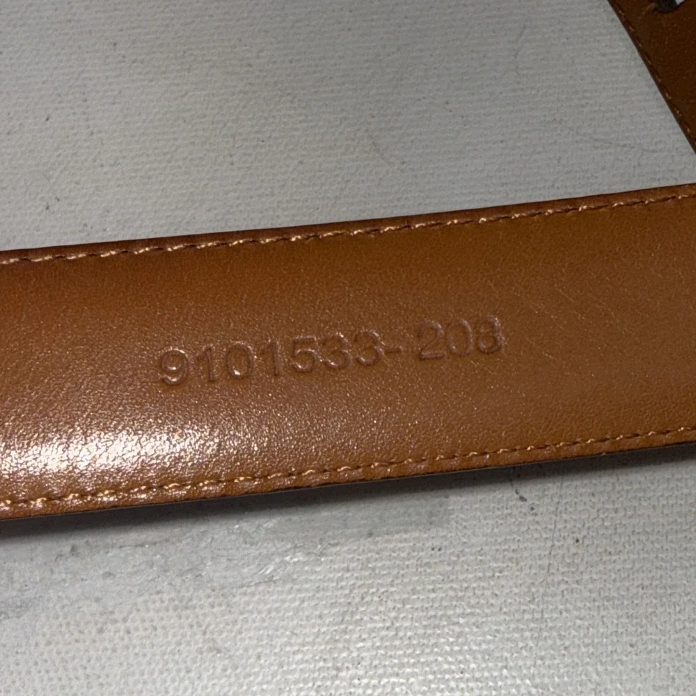 Lauren Ralph Lauren Brown Italian Leather RLR Leather Buckle Belt Womens Medium